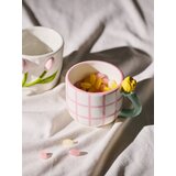 Sinsay Šalica s kariranim uzorkom i ručkom u obliku tulipana | shoptok.hr