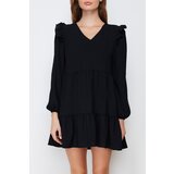 Trendyol Black Petite Pleated Dress | Shoptok.si
