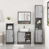  2-dijelni set kupaonskog namještaja siva boja hrasta drveni | shoptok.hr