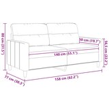  Dvosjed od tkanine krem 140 cm | shoptok.hr