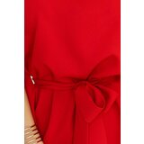Numoco 287-35 SOFIA Butterfly Dress with Waist Tie - Red | shoptok.hr