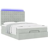 vidaXL Otomanski krevet s madracima i LED 140x200 cm baršunasti | shoptok.hr