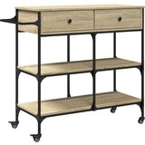 Furnova Kuhinjski voziček sonoma hrast 105x42x95 cm inženirski les, (21951212) | Shoptok.si