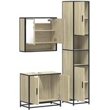  3-dijelni set kupaonskog namještaja boja hrasta sonome drveni | shoptok.hr