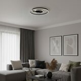  LED plafonsko svetlo LORENZO LED/22W/230V, prečnik 50 cm, crno | Eponuda.com