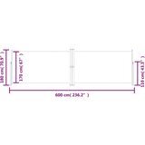 vidaXL Uvlačiva bočna tenda smeđa 180 x 600 cm Cijene