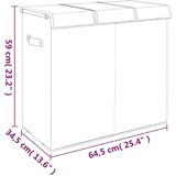  Sklopiva košara za rublje siva 64 5x34 5x59 cm umjetno platno | shoptok.hr