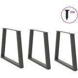  Noge za blagovaonski stol V-oblik 3 kom antracit 80 x (72-73,3) cm čelik | shoptok.hr
