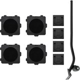 vidaXL Kotačići za namještaj 4 kom s podizačem crni 13,5x13,5x4,2 cm 300 kg | shoptok.hr