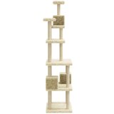 vidaXL Penjalica za mačke sa stupovima za grebanje krem 188 cm | shoptok.hr