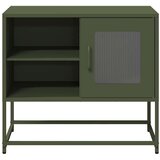vidaXL TV omarica olivno zelena 68x39x60,5 cm jeklo | Shoptok.si