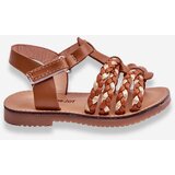Boto Children's Velcro Sandals With Stripes Brown Sammy | ePonuda.com