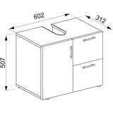 MID.YOU omarica za pod umivalnik flandu, bela | Shoptok.si