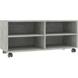 TV ormarić s kotačima boja betona 90x35x35 cm konstruirano drvo | shoptok.hr
