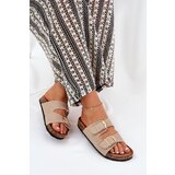 Boto Women Sandals On Cork Platform With Golden Buckles Beige Lisavionea | shoptok.hr