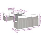  Vrtna sedežna garnitura 7 pcs Rjava in rdeča poli ratan, (5000134140) | Shoptok.si