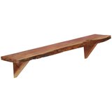  Zidne police od masivnog bagremovog drva 2 kom 90 x 20 x 18 cm | Eponuda.com