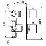 Rosan UZIDNA BATERIJA TERMOSTATSKA TELO TOPLO HLADNO + MASKA ROSAN JT31901 | ePonuda.com