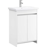 vidaXL Komplet pohištva za kopalnico Bela 61 x 40 x 84,5 cm, (5000245587) | Shoptok.si