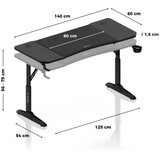Huzaro Hero 3.6 Crni Podesivi Gaming sto 140x60cm | Eponuda.com