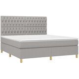  box spring s madracem LED svjetlosivi 180x200 cm tkanina | shoptok.hr