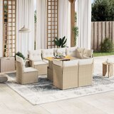  9-dijelni set vrtnih sofa s jastucima bež od poliratana | shoptok.hr