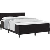 vidaXL Dvignjena postelja z vzmetnico Črna 160x200 cm Žamet | Shoptok.si