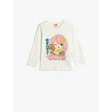 Koton T-Shirt Long Sleeve Crew Neck Anime Printed Cotton