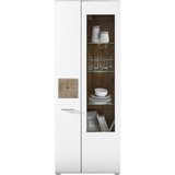 Hom`in VITRINA, bela, barve hrasta | Shoptok.si