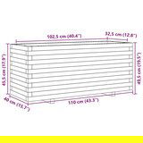 vidaXL Vrtna sadilica voštano smeđe boje 110x40x49,5 cm od borovine | shoptok.hr
