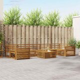  Set vanjskih sofa 8 kom. Prirodna Čvrsto drvo akacije | shoptok.hr