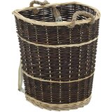 vidaXL Košara za drva za ogrjev s remenjem 44,5x37x50 cm prirodna vrba Cijene