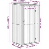  Vrtna kućica zelena 118,5x97x209,5 cm pocinčani čelik | shoptok.hr