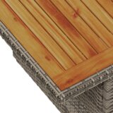 vidaXL 6 dijelni vrtni sofa set s jastučićima siva Poli ratan akacija, 2-sjedna vrtna sofa s jastučićima siva Poli ratan | shoptok.hr