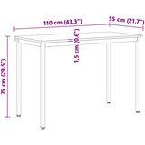  Stol za objedovanje Prirodna 110 x 55 x 75 cm | shoptok.hr