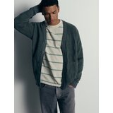 Reserved - Vesta od strukturiranog pletiva - zelena | shoptok.hr