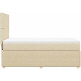  Okvir kreveta s oprugama i madrac krem 80x200 cm od tkanine | shoptok.hr