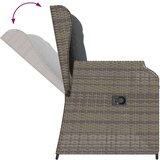 vidaXL Vrtna klop z blazino Siva Poly ratan | Shoptok.si