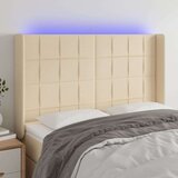  Uzglavlje krem 147 x 16 x 118/128 cm od tkanine Cijene