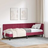 vidaXL Kutni okvir kreveta boja crnog vina 80 x 200 cm Baršun | shoptok.hr