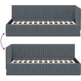  Kutni okvir kreveta Tamno siva 90 cm x 190 cm Baršun | shoptok.hr