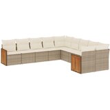  The Living Store Vrtna sedežna garnitura 10-delna z blazinami bež poli ratan - Vrtna Sedežna Garniture, (21453180) | Shoptok.si