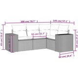  4-dijelni set vrtnih sofa s jastucima bež od poliratana | shoptok.hr