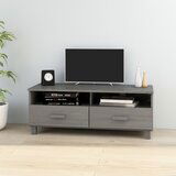 The Living Store TV omarica HAMAR svetlo siva 106x40x40 cm trdna borovina - TV Omarica, (21375936) Cene
