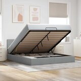  Otomanski krevet s madracem&LED svijetlosivi 180x200cm tkanine | shoptok.hr