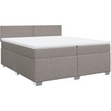  Krevet s oprugama i madracem smeđesivi 200x200 cm od tkanine | shoptok.hr