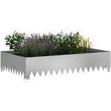  Ograda oko Travnjaka 4 pcs 100 x 60 x 20 cm Čelik Srebrna | Eponuda.ba