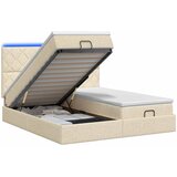  Krevet od pjene s madracem i LED-om Krem 180 x 200 cm Tkanina | shoptok.hr
