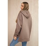 Kesi Insulated sweatshirt with zipper on the side of the mocha | shoptok.hr