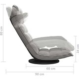 vidaXL Okretna podna stolica svjetlosiva baršunasta | shoptok.hr